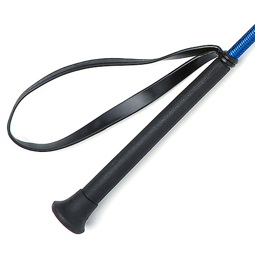 Cabo preto com tira de borracha para mão