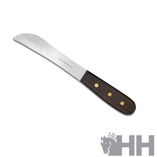 Faca de manteiga com lâmina de aço inoxidável e cabo de madeira