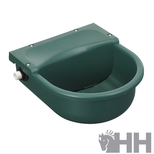 Comedouro automático verde para animais em plástico com encaixe branco lateral