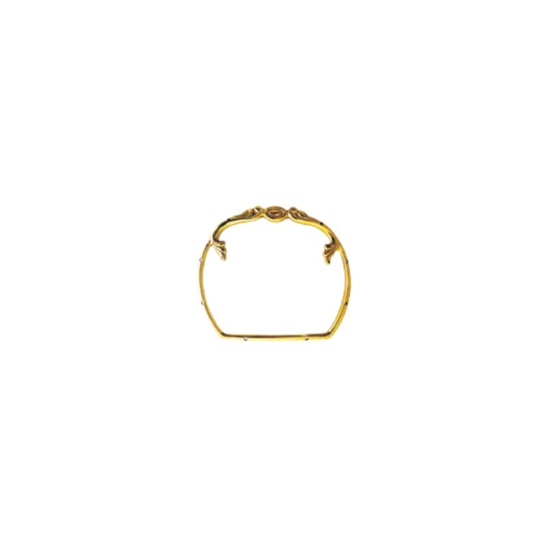 Aro decorativo dourado com detalhes ornamentais