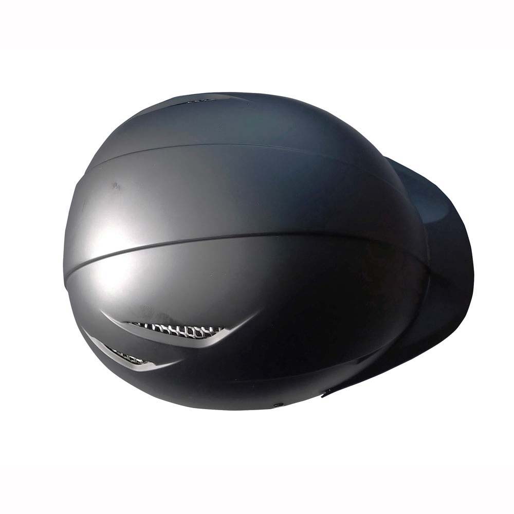 Capacete de ciclismo preto mate com entradas de ventilação