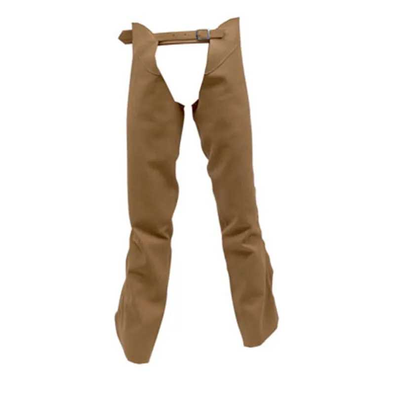 Par de perneiras castanhas com fivela ajustável