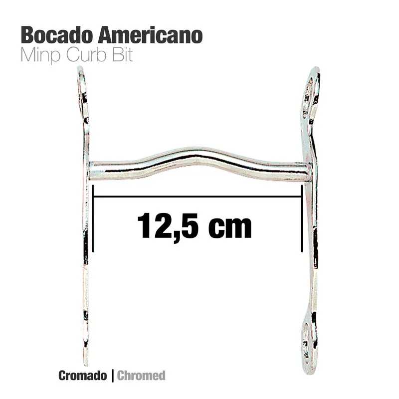 Bocado Americano cromado Minp Curb Bit 12,5 cm