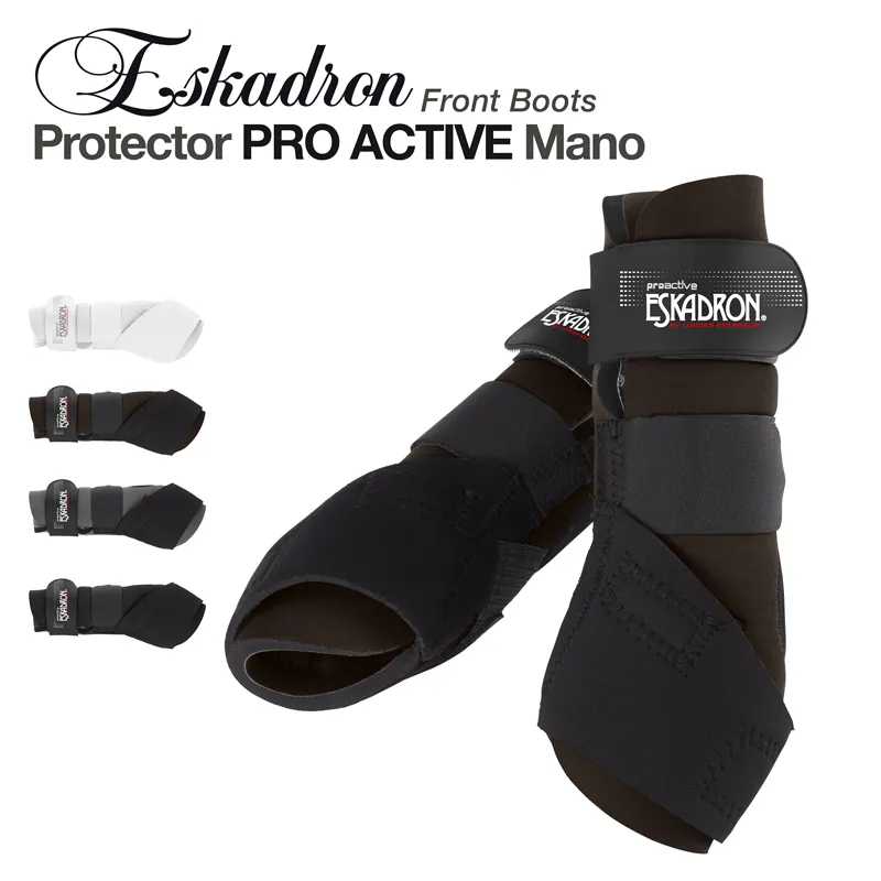 Botas de proteção dianteiras ESKADRON Protector PRO ACTIVE Mano em preto e branco