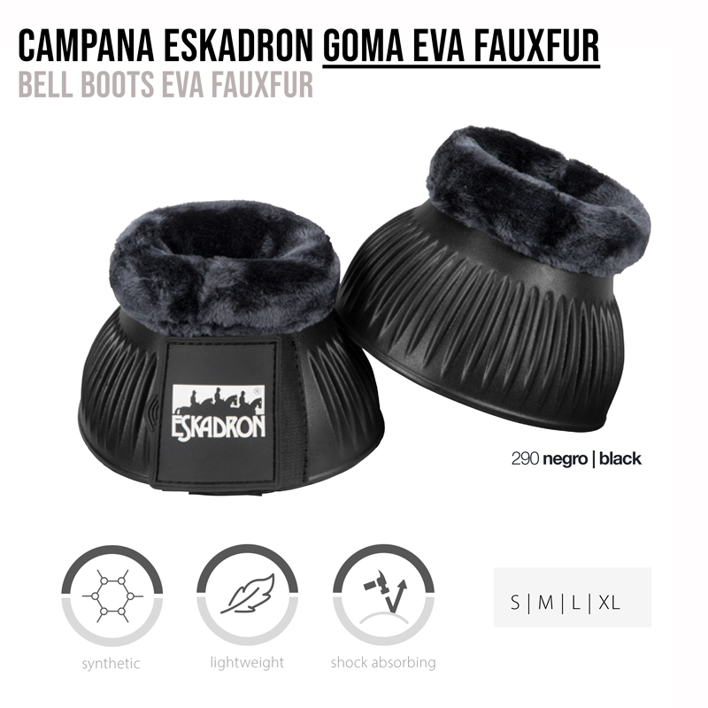 Campana preta Eskadron com pêlo falso preto