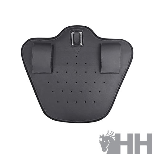 Protector de montar preto em pele sintética com fivela