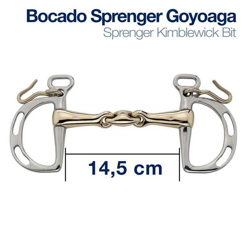 Bocado Sprenger Goyoaga Sprenger Kimblewick Bit em metal prateado com 14,5 cm