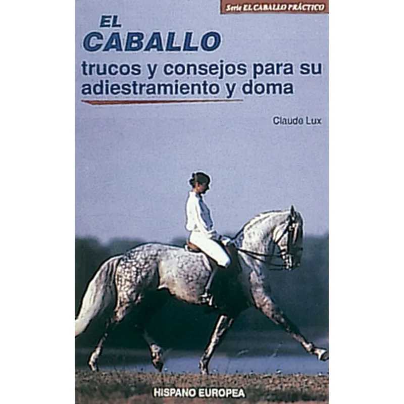 Capa de livro com cavalo cinzento e cavaleiro vestido de branco