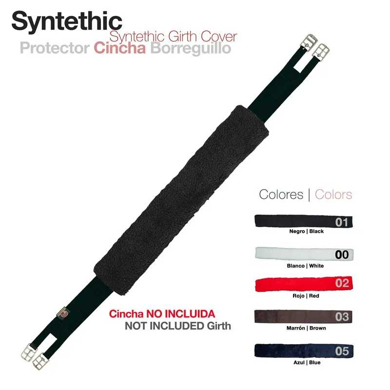 Protector sintético preto para cincha e opções de cores