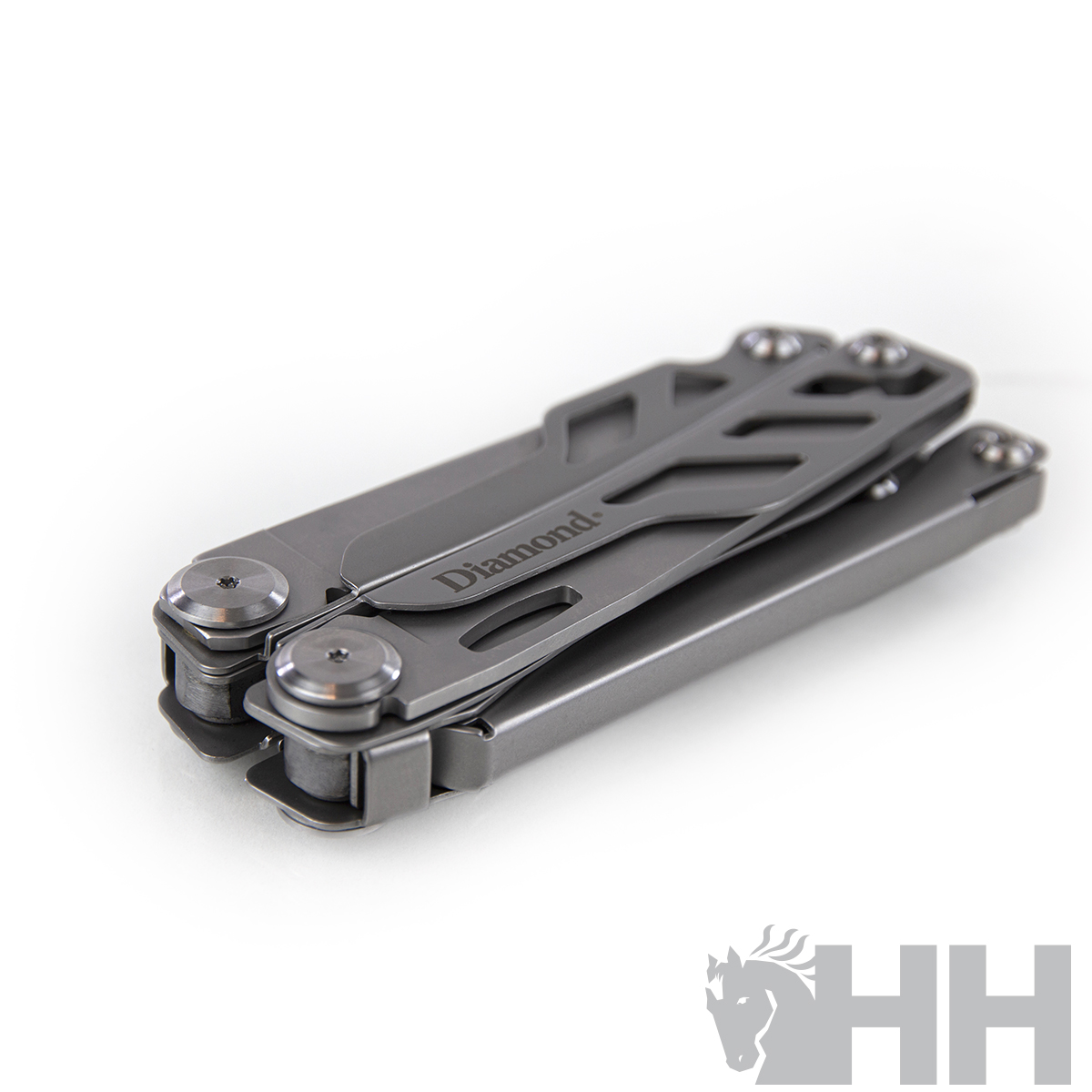 Canivete multifuncional cinzento com gravação Diamond