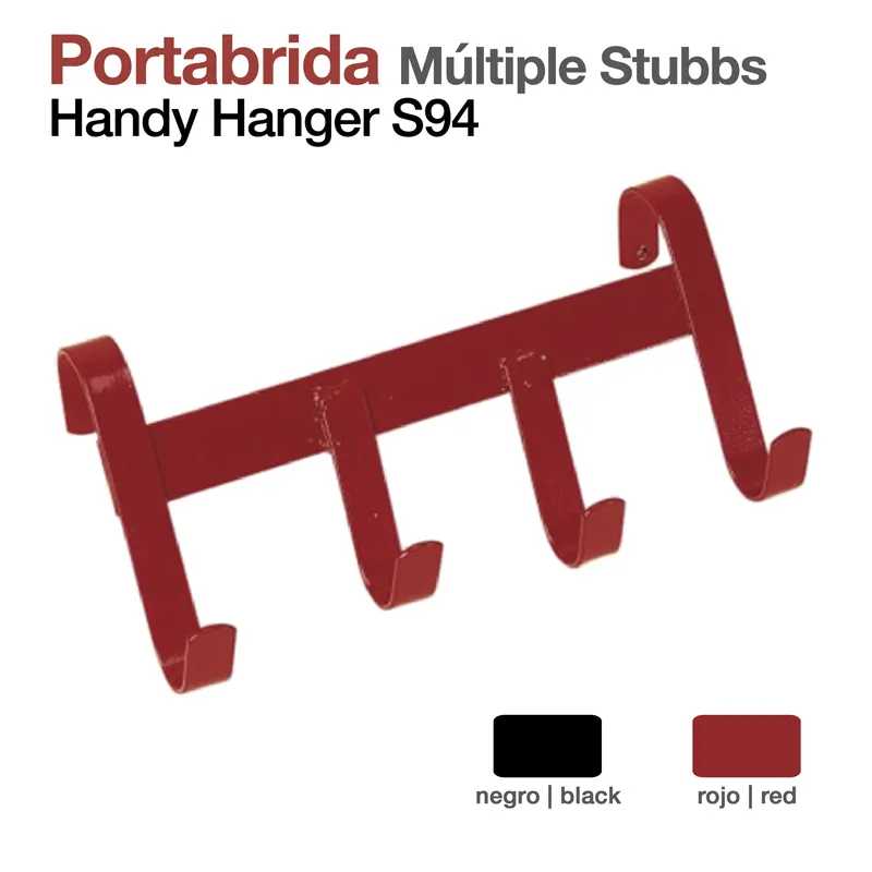 Cabide múltiplo de metal vermelho com quatro ganchos