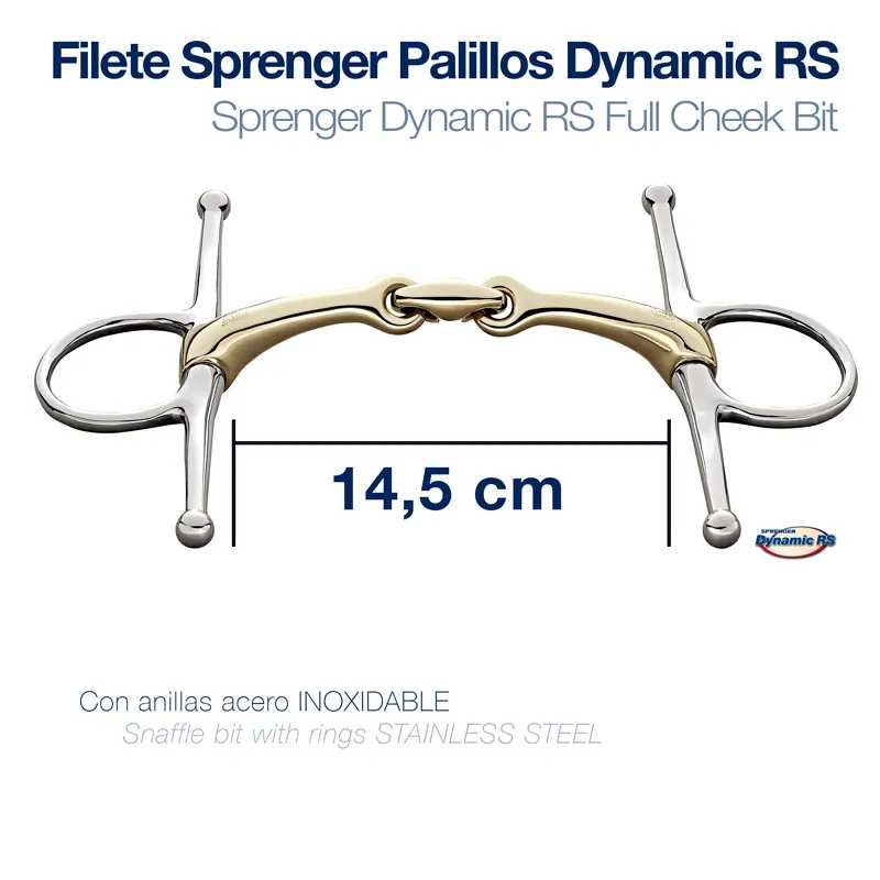 Filete metálico Sprenger Dynamic RS com anilhas de aço inoxidável, 14,5 cm
