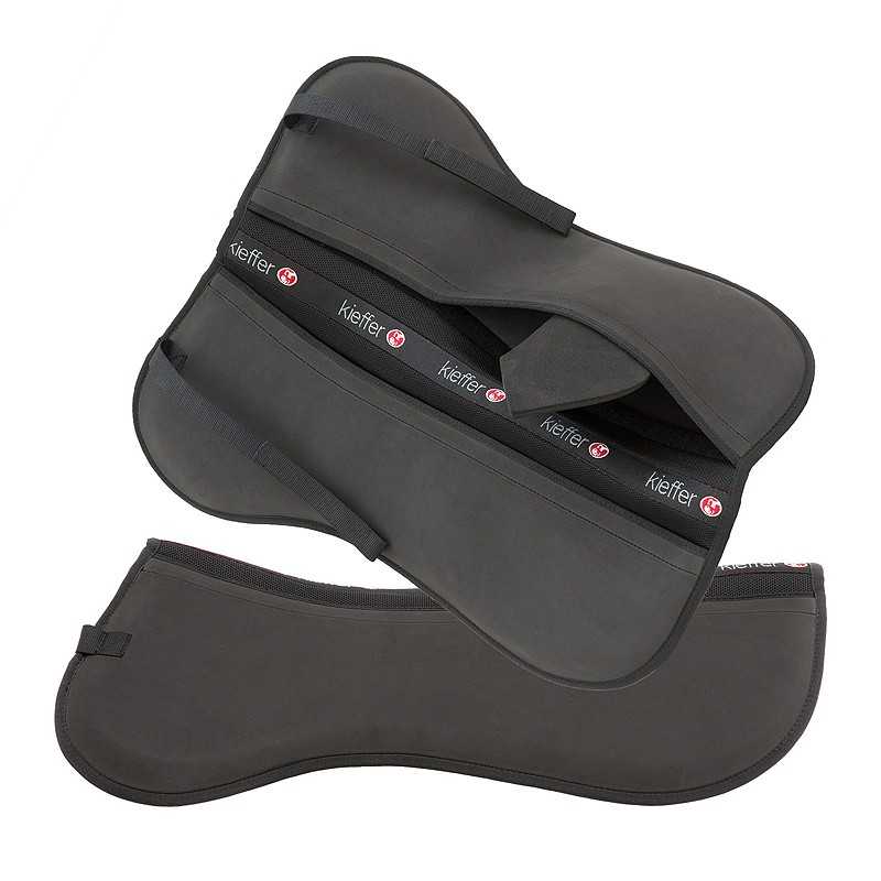 Duas mantas de passeio pretas para equitação com faixa 'Kieffer'