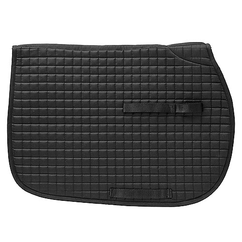 Tapete de sela preto com padrão quadrado acolchoado
