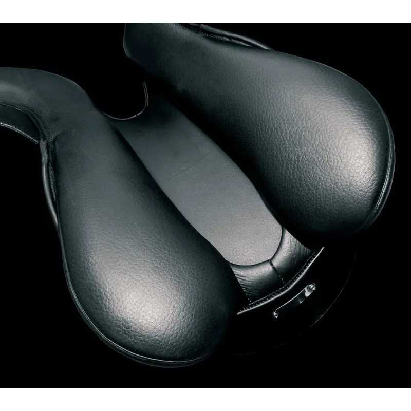 Selim de bicicleta preto largo e confortável