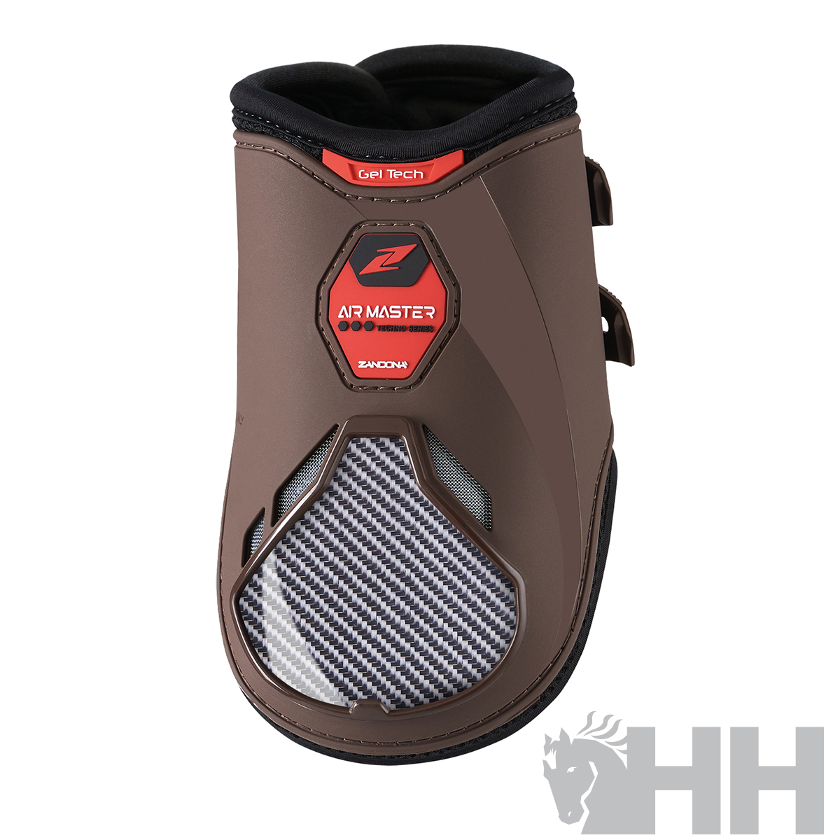 Protector para cavalo Zandona Air Master castanho com proteção padrão carbono