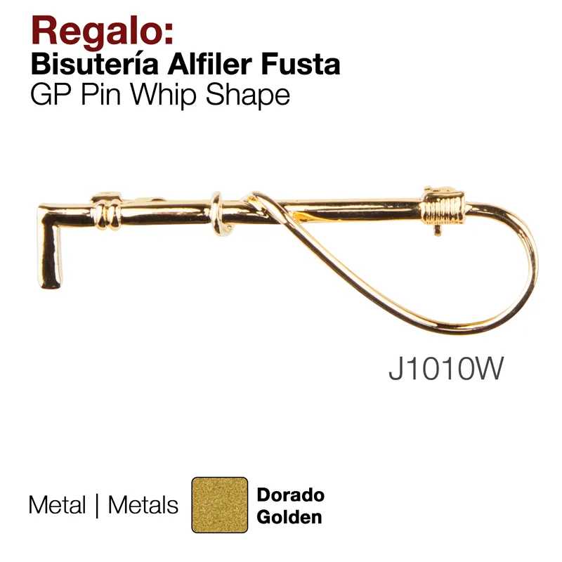 Alfinete de metal dourado GP Pin Whip Shape