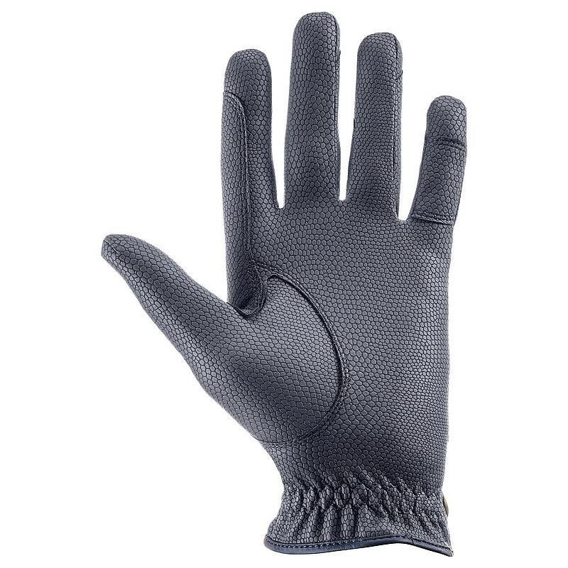 Luva masculina cinzenta com textura hexagonal em fundo branco