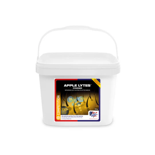 Recipiente branco com etiqueta APPLE LYTES POWDER 10kg