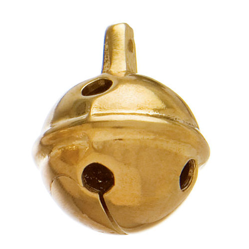 Guizo metálico dourado com argola para pendurar