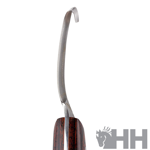 Ferramenta de marcenaria com cabo de madeira e lâmina curva