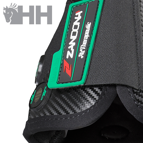 Fecho ajustável preto e verde ZANDONI em tecido e fibra de carbono