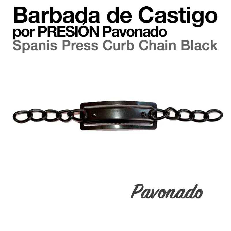 Texto publicitário com descrição do produto Barbada de Castigo por PRESIÓN Pavonado