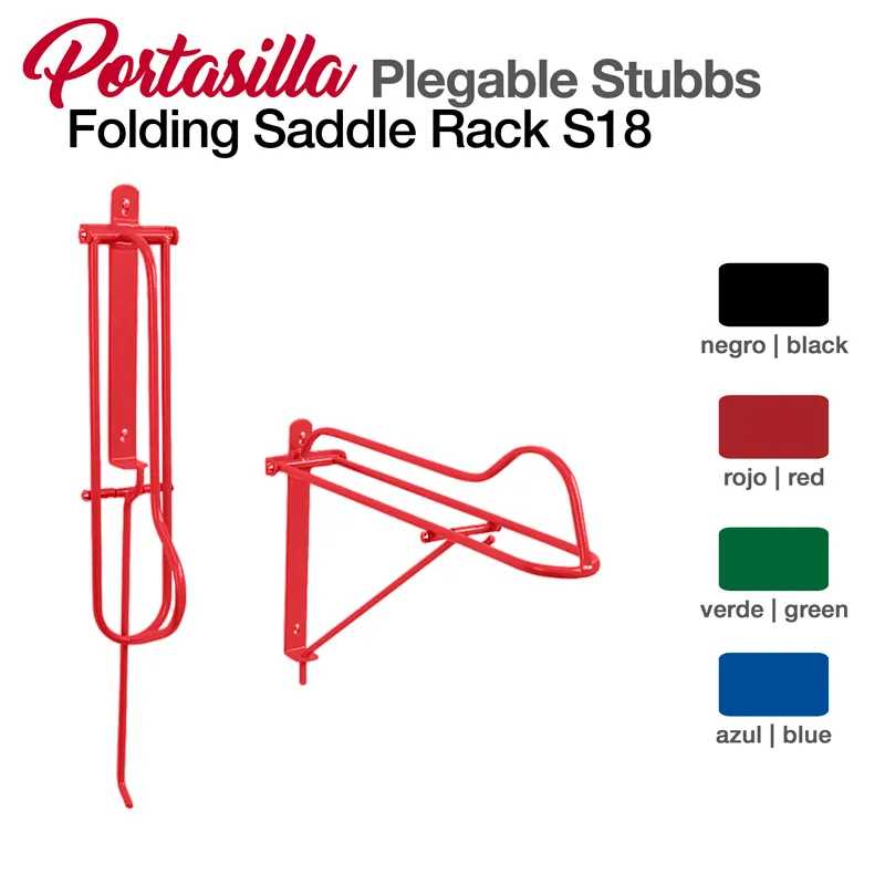 Porta sela dobrável metálico vermelho Stubbs S18