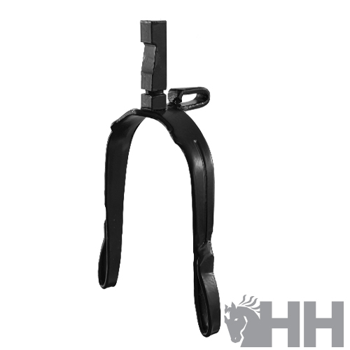 Espora metálica preta com alça quadrada