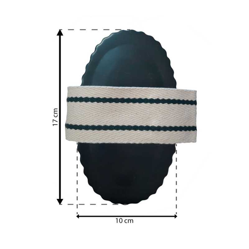 Escova de limpeza oval preta com alça bege e preta