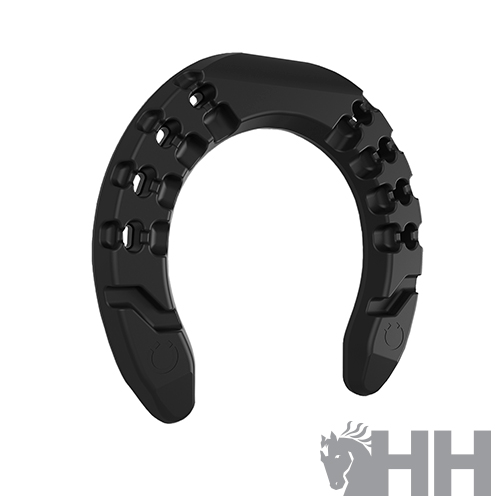 anilha preta com relevo e logo HH