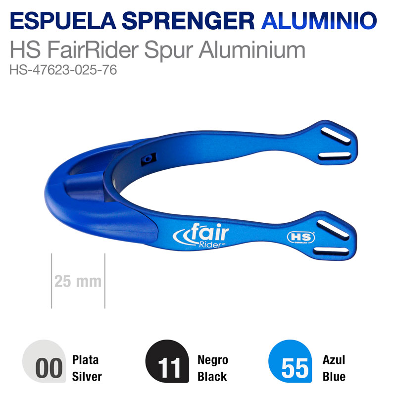 Espora de alumínio azul HS FairRider da Sprenger