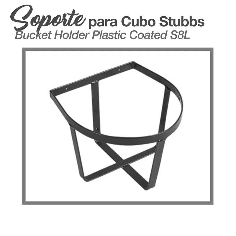 Suporte para Cubo Stubbs preto revestido de plástico