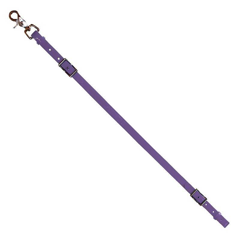 Correia roxa ajustável com fechos metálicos prateados
