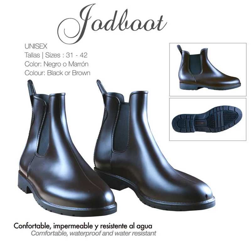Botas impermeáveis Jodboot em preto com sola resistente