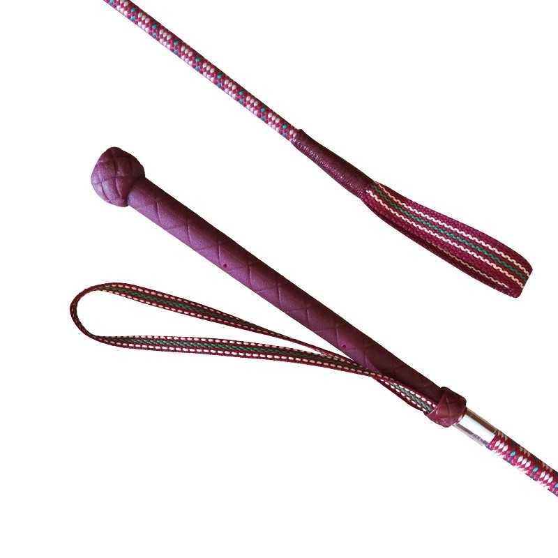 Vareta roxa com pega acolchoada e padrão listrado