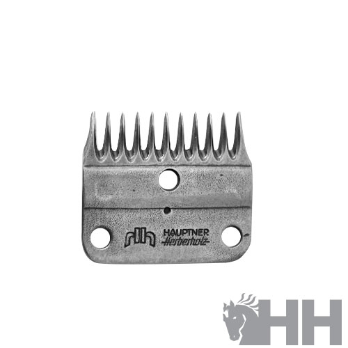 Lâmina metálica para máquina de cortar cabelo com inscrição 'rhh HAUPTNER Herdenölz'