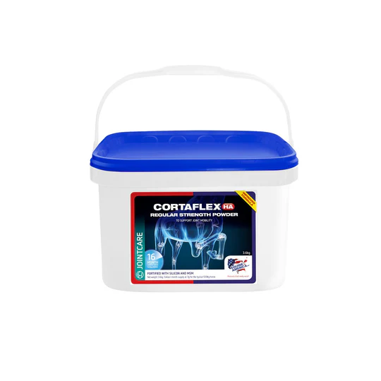 Embalagem de Cortaflex HA Regular Strength Powder para suporte articular