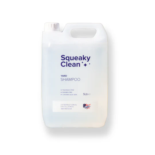 Recipiente plástico branco de 5 litros para champô de pátio Squeaky Clean