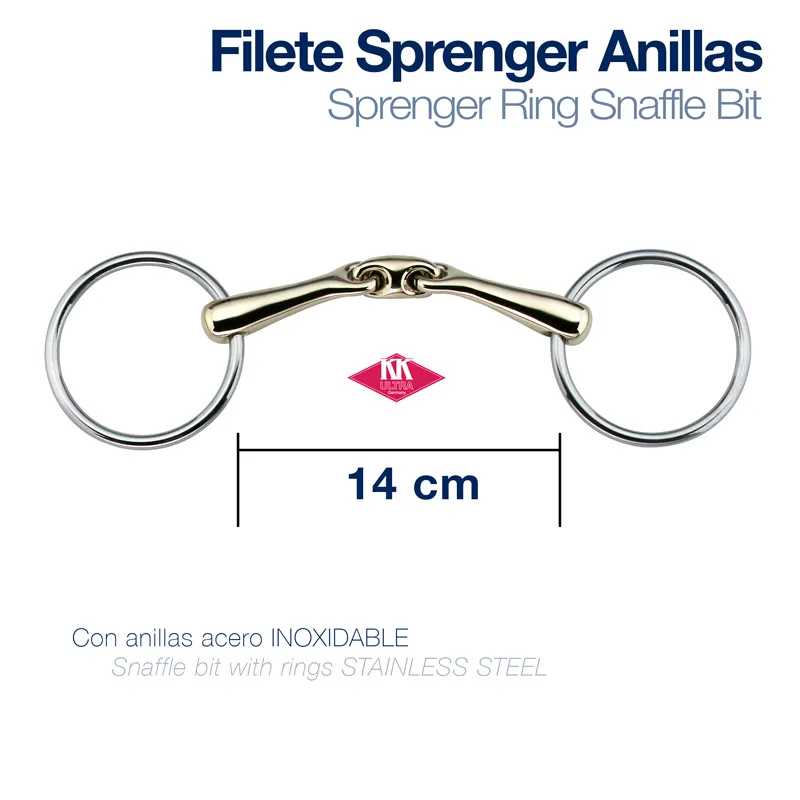 Filete Sprenger Anillas com argolas de aço inoxidável 14 cm