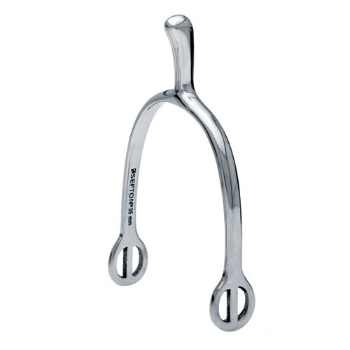 Espora metálica prateada com gravação SETTON'S 96