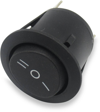 Interruptor circular preto com smbolos 11, O e 1