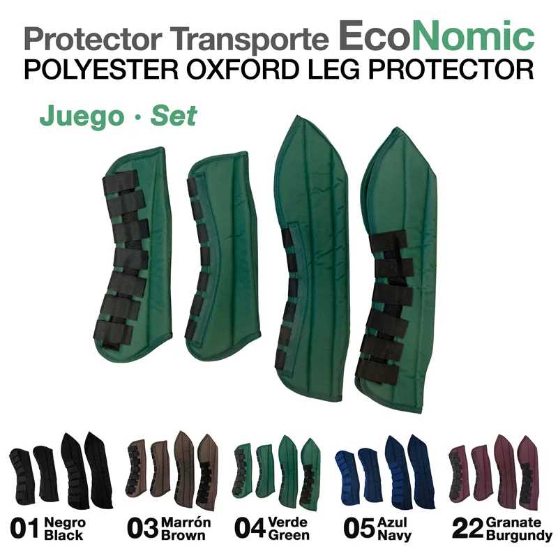 Conjunto de protectores para pernas em várias cores com fechos de velcro