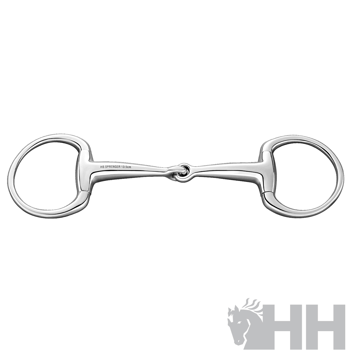 Freio metálico anilha com argolas grandes e fundo branco