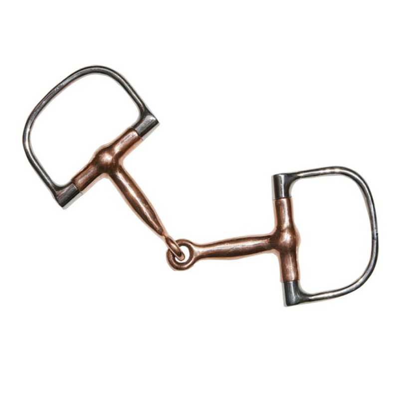 Freio de cavalo metálico cobre e prata