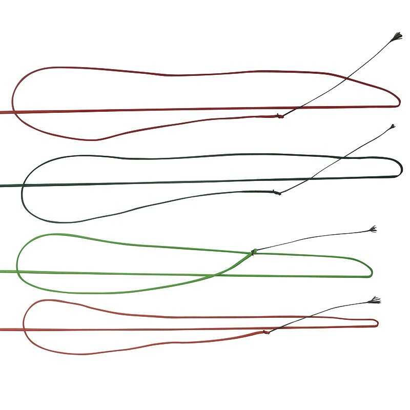 Quatro cabos elásticos coloridos para exercício com pontas metálicas