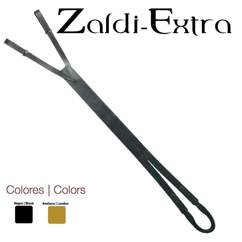 Correia de pele preta para instrumento marca Zaldi-Extra