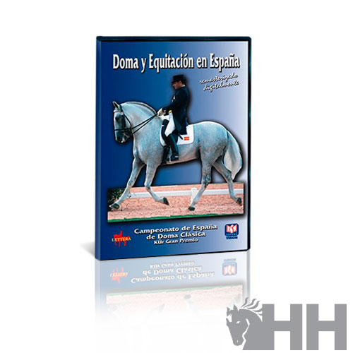 Caixa azul de DVD com cavaleiro a montar cavalo branco