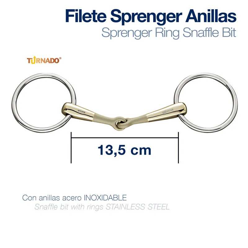 Filete Sprenger anilhas com 13,5 cm e aço inoxidável