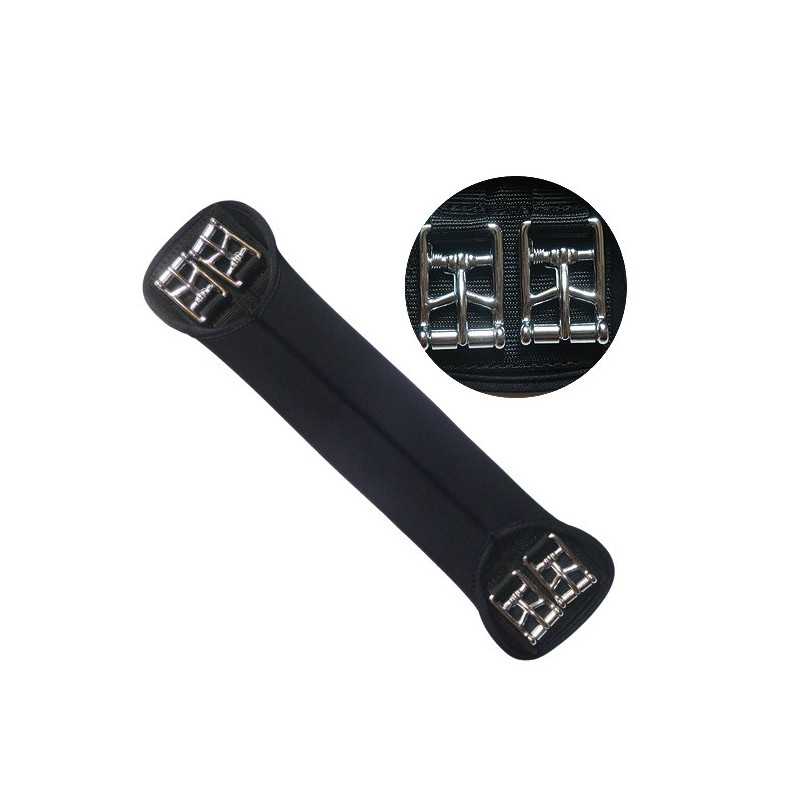 Extensor de elástico preto com ganchos metálicos